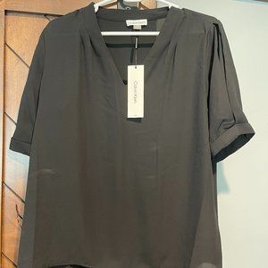 Calvin Klein Black Short Sleeve Blouse